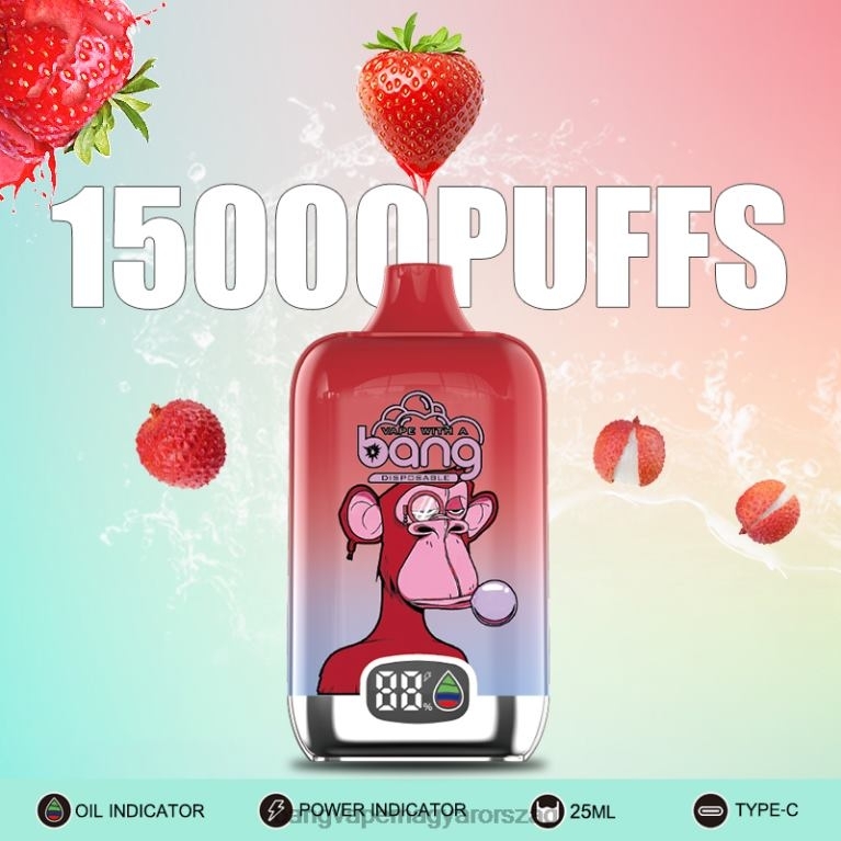 egyszer használatos Bang Vape Digital Smart Screen 15000 felfújás 25ml - best Bang Vape flavor 44PZB11