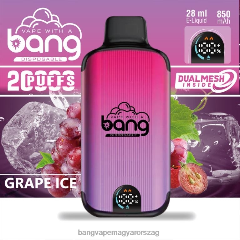egyszer használatos Bang Vape Digital Smart Screen 20000 fújás - Bang box vape flavors 44PZB3