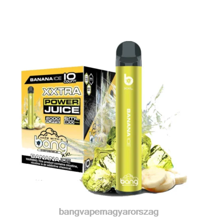 banán jég Bang Vape XXL 2000 fújás - Bang box vape flavors 44PZB13