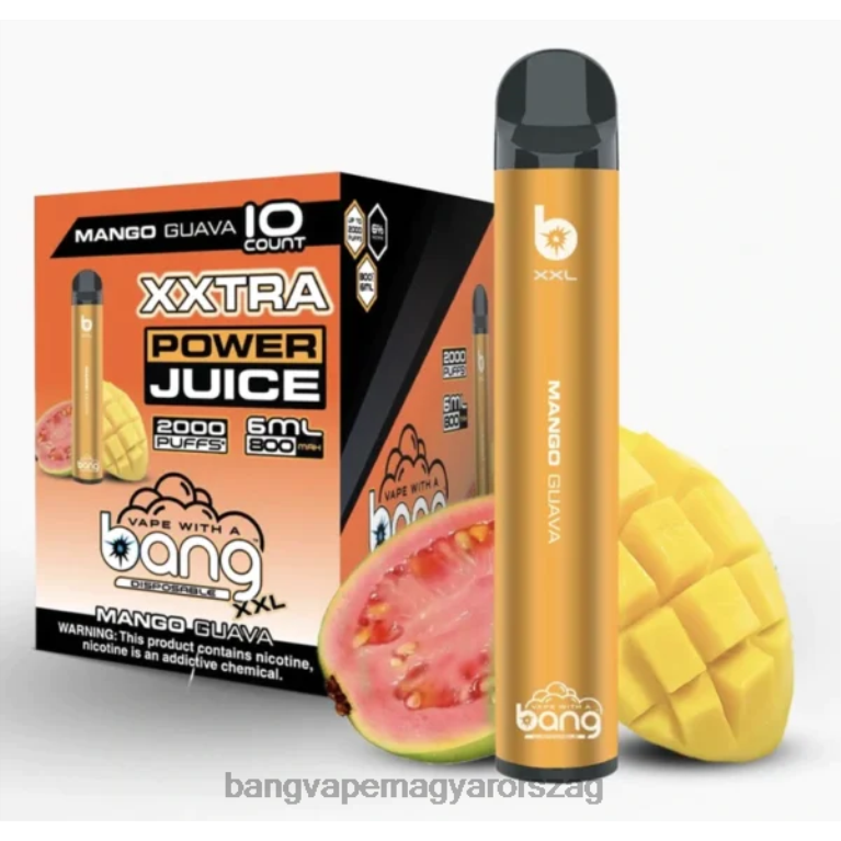 mangó guava Bang Vape XXL 2000 fújás - Bang Vape Magyarország 44PZB20