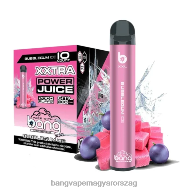 rágógumi jég Bang Vape XXL 2000 fújás - Vape Gang Magyarország 44PZB15