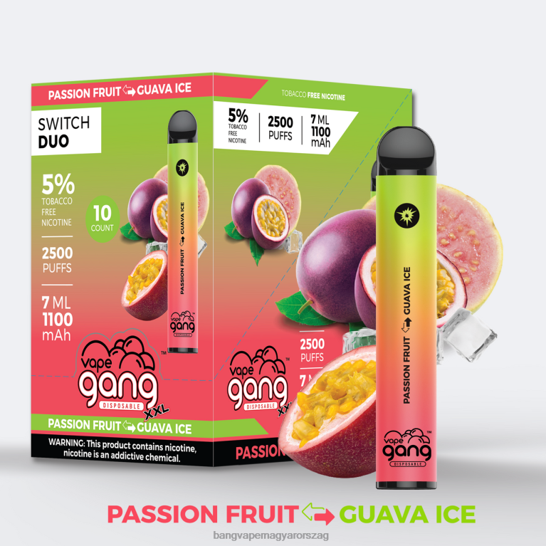 banán jég - eper banán Vape Gang Switch Duo 2 íz (10 db-os doboz) - Bang Vape Magyarország 44PZB40