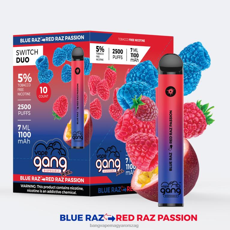 eper alma görögdinnye - eper kivi Vape Gang Switch Duo 2 íz (10 db-os doboz) - Vape Gang Magyarország 44PZB45