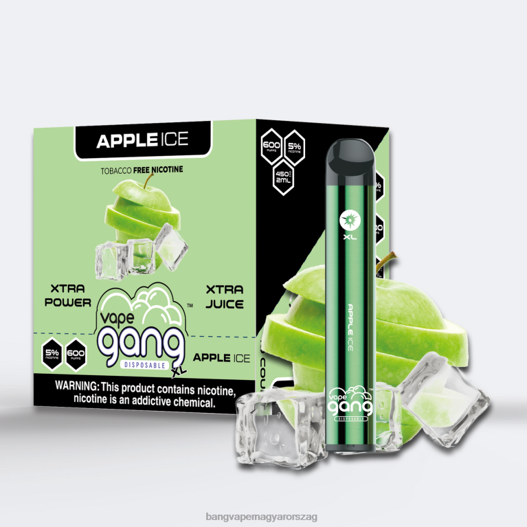 alma jég Vape Gang XL eldobható vape 600 fújás (10 db-os doboz) - Vape Gang Magyarország 44PZB67