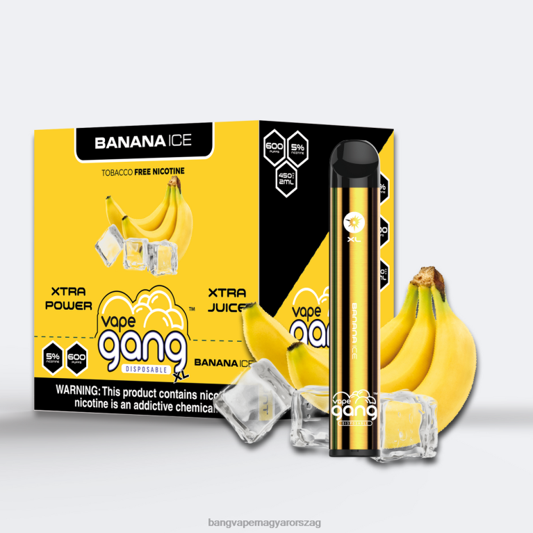 banán jég Vape Gang XL eldobható vape 600 fújás (10 db-os doboz) - best Bang Vape flavor 44PZB63