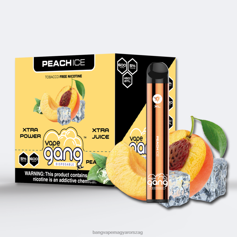 barack jég Vape Gang XL eldobható vape 600 fújás (10 db-os doboz) - Vape Gang Magyarország 44PZB77