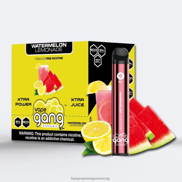 görögdinnye limonádé Vape Gang XL eldobható vape 600 fújás (10 db-os doboz) - Bang box vape flavors 44PZB65