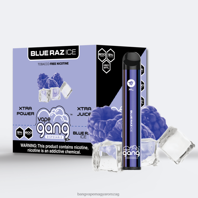 kék raz jég Vape Gang XL eldobható vape 600 fújás (10 db-os doboz) - Bang Vape flavors 44PZB61