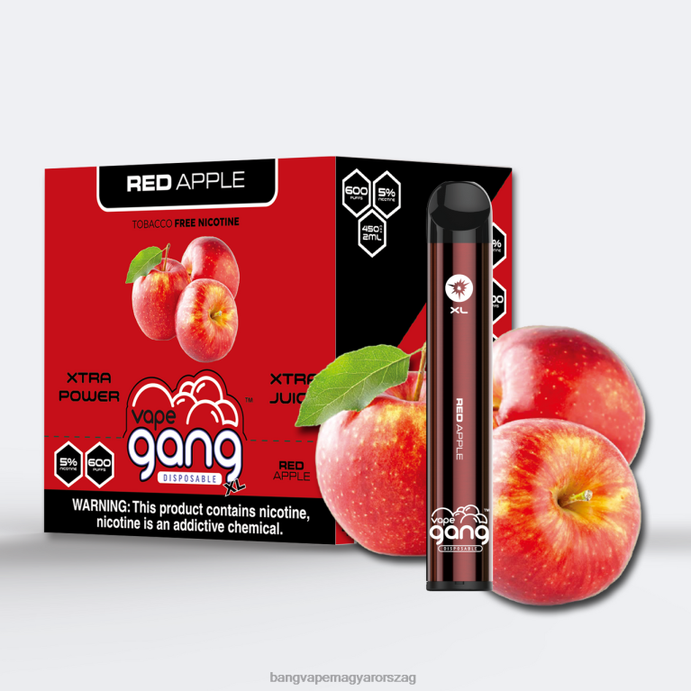 piros alma Vape Gang XL eldobható vape 600 fújás (10 db-os doboz) - best Bang Vape flavor 44PZB73