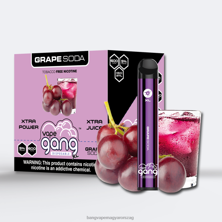 szőlő szóda Vape Gang XL eldobható vape 600 fújás (10 db-os doboz) - Bang Vape flavors 44PZB71