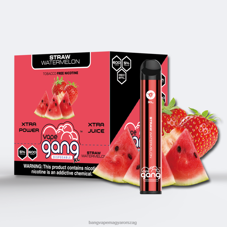 szalma görögdinnye Vape Gang XL eldobható vape 600 fújás (10 db-os doboz) - Bang Vape Budapest 44PZB74